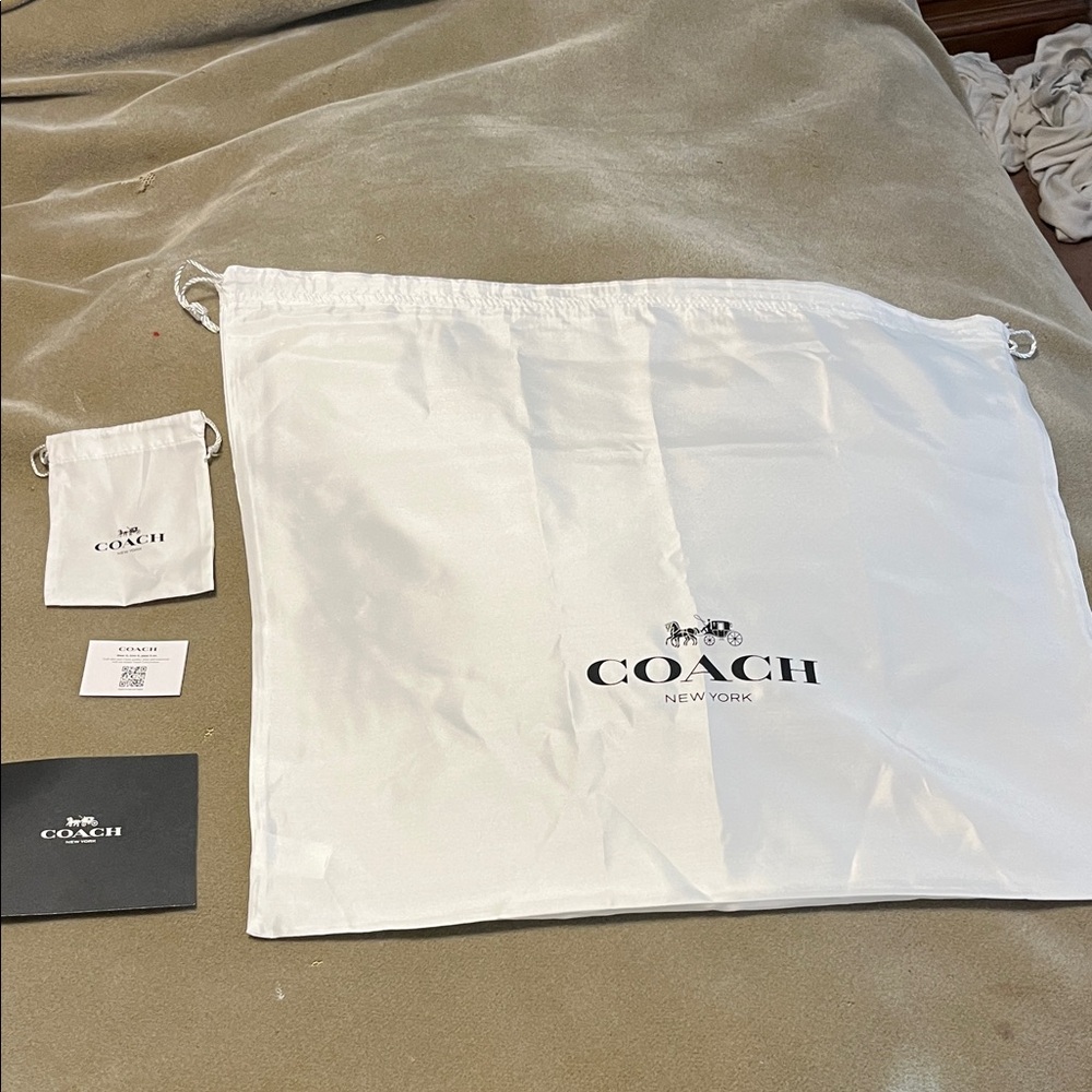 Coach White Dust Bags Set of Two